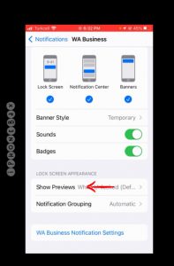 notification in iphone