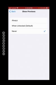 notification in iphone