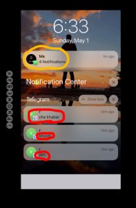 notification in iphone