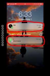 notification in iphone