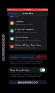 screen time iphone