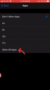 allow all apps