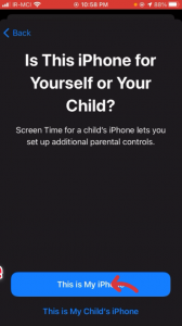 setiing iphone