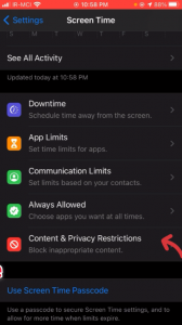 content and privacy