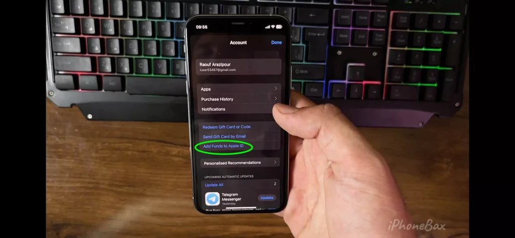 add funds apple id